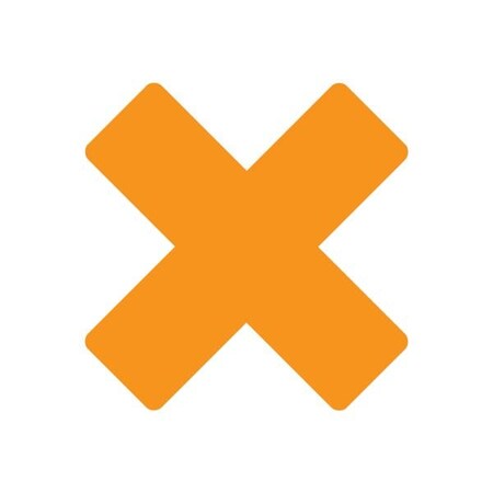 Ergomat DuraStripe Supreme 6inx6inx2in Xfts Rounded Orange, 30PK DSV-XR6-O-KIT